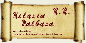 Milašin Malbaša vizit kartica
